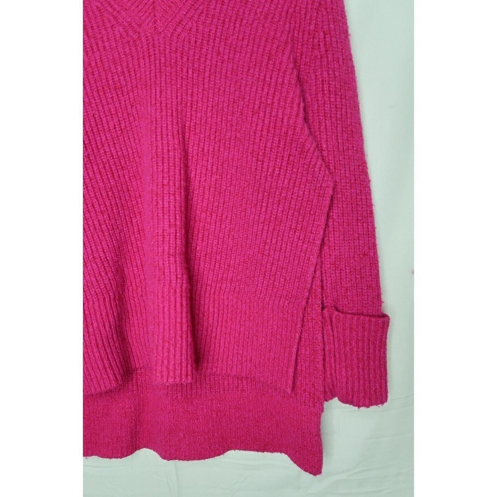 Athleta Shasta Tunic Sweater Chunky Oversized Pink High Low Wool Blend Size XS - Picture 6 of 13